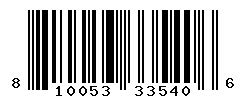 UPC barcode number 810053335406