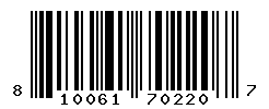 UPC barcode number 810061702207