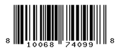 UPC barcode number 810068740998