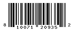 UPC barcode 810071209352