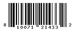 UPC barcode 810071214332