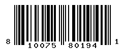UPC barcode number 810075801941