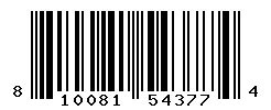 UPC barcode 810081543774