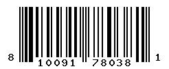 UPC barcode number 810091780381