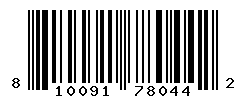 UPC barcode number 810091780442