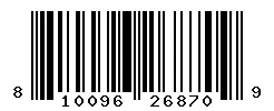 UPC barcode 810096268709