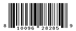 UPC barcode 810096282859