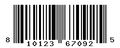 UPC barcode number 810123670925