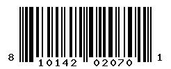 UPC barcode number 810142020701