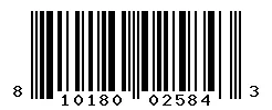 UPC barcode 810180025843