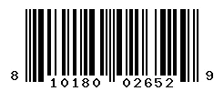 UPC 810180026529 barcode image
