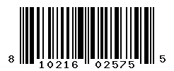 UPC barcode 810216025755