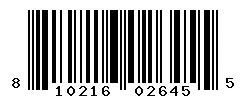 UPC barcode 810216026455
