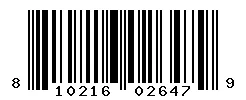 UPC barcode 810216026479