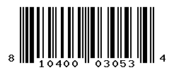 UPC barcode number 810400030534