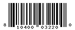 UPC barcode number 810400032200
