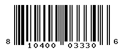 UPC barcode number 810400033306