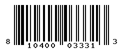 UPC barcode number 810400033313