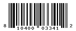 UPC barcode number 810400033412