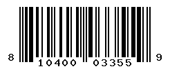 UPC barcode number 810400033559