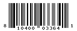 UPC barcode number 810400033641