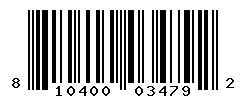 UPC barcode number 810400034792