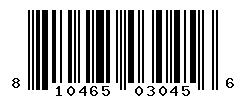 UPC barcode number 810465030456