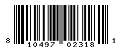 UPC barcode number 810497023181
