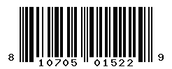 UPC barcode number 810705015229