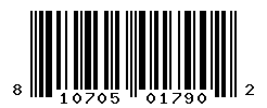 UPC barcode number 810705017902