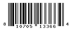 UPC barcode number 810705133664