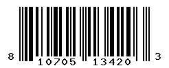 UPC barcode number 810705134203