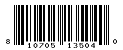 UPC barcode number 810705135040