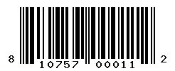 UPC barcode number 810757000112