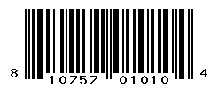 UPC barcode number 810757010104