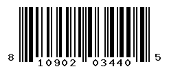 UPC barcode number 810902034405