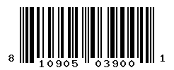 UPC barcode number 810905039001