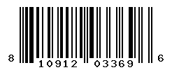 UPC barcode number 810912033696