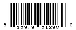UPC barcode number 810979012986