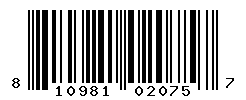 UPC barcode number 810981020757