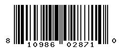 UPC barcode number 810986028710