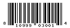 UPC 810999030014 barcode image