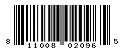 UPC barcode 811008020965