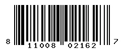 UPC barcode 811008021627