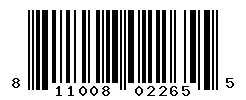 UPC barcode 811008022655