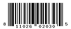 UPC barcode number 811026020305