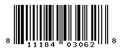 UPC barcode number 811184030628