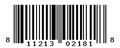 UPC barcode number 811213021818