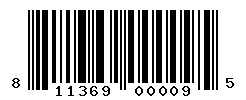 UPC barcode number 811369000095