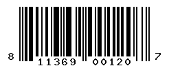UPC barcode number 811369001207